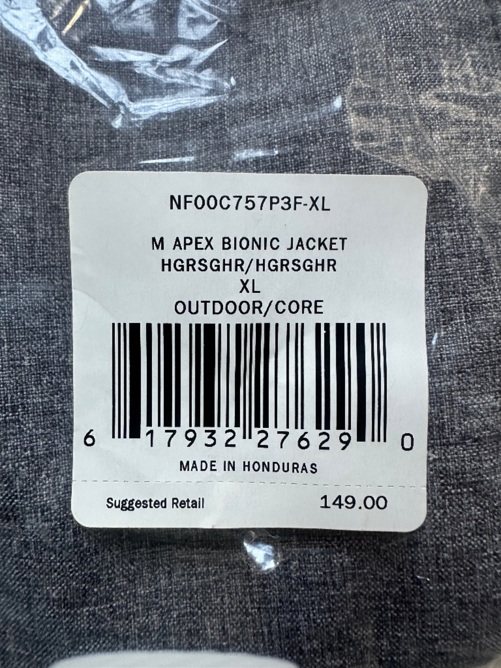 *NWT* THE NORTH FACE - Men's Apex Bionic jacket in Heather Gray: Size XL - Picture 5 of 5